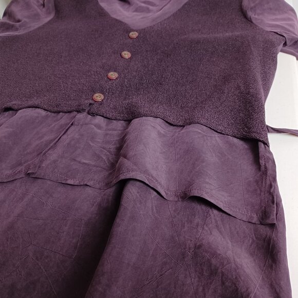 Lindor Burgundy Drape Neck Vintage Maxi Dress - Picture 4 of 16